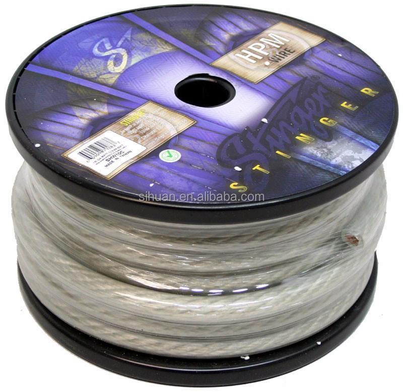 Conduttore in alluminio rivestito di rame Cavo di alimentazione audio per auto flessibile con isolamento in PVC 0 4 8 Gauge in qualsiasi colore