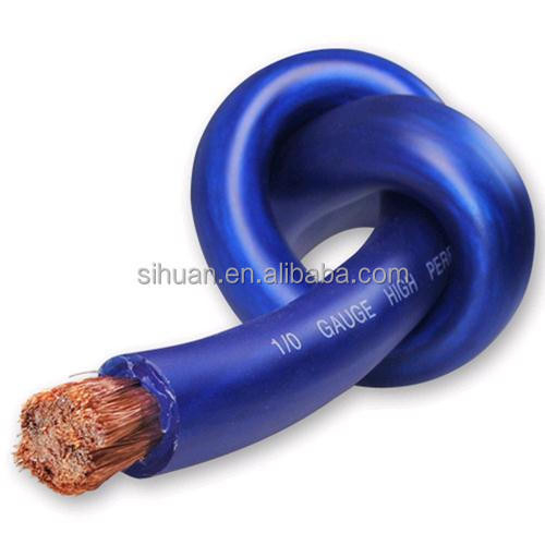 Flessibile PVC Jacket Cable di alimentazione Super flessibile Qualsiasi colore 1/0 AWG per la batteria audio auto